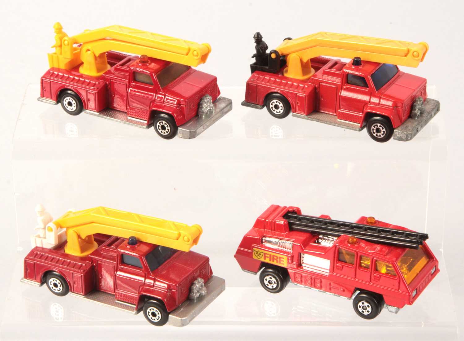 Lot 62 - Matchbox Superfast 3 x 13c Snorkel Fire Engine & 22c Blaze Buster Fire Engine WITH BLACK LADDER