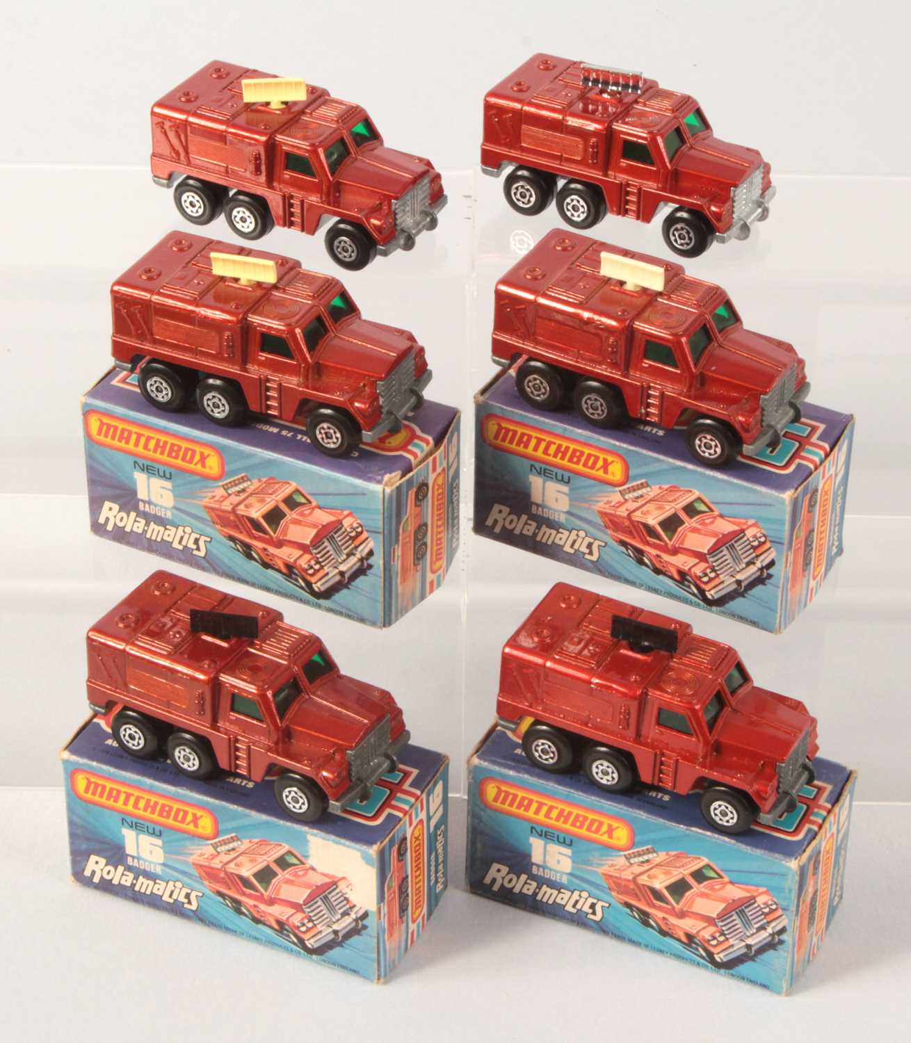 Lot 68 - Matchbox Superfast 16a Badger Military Radar Truck VARIATIONS