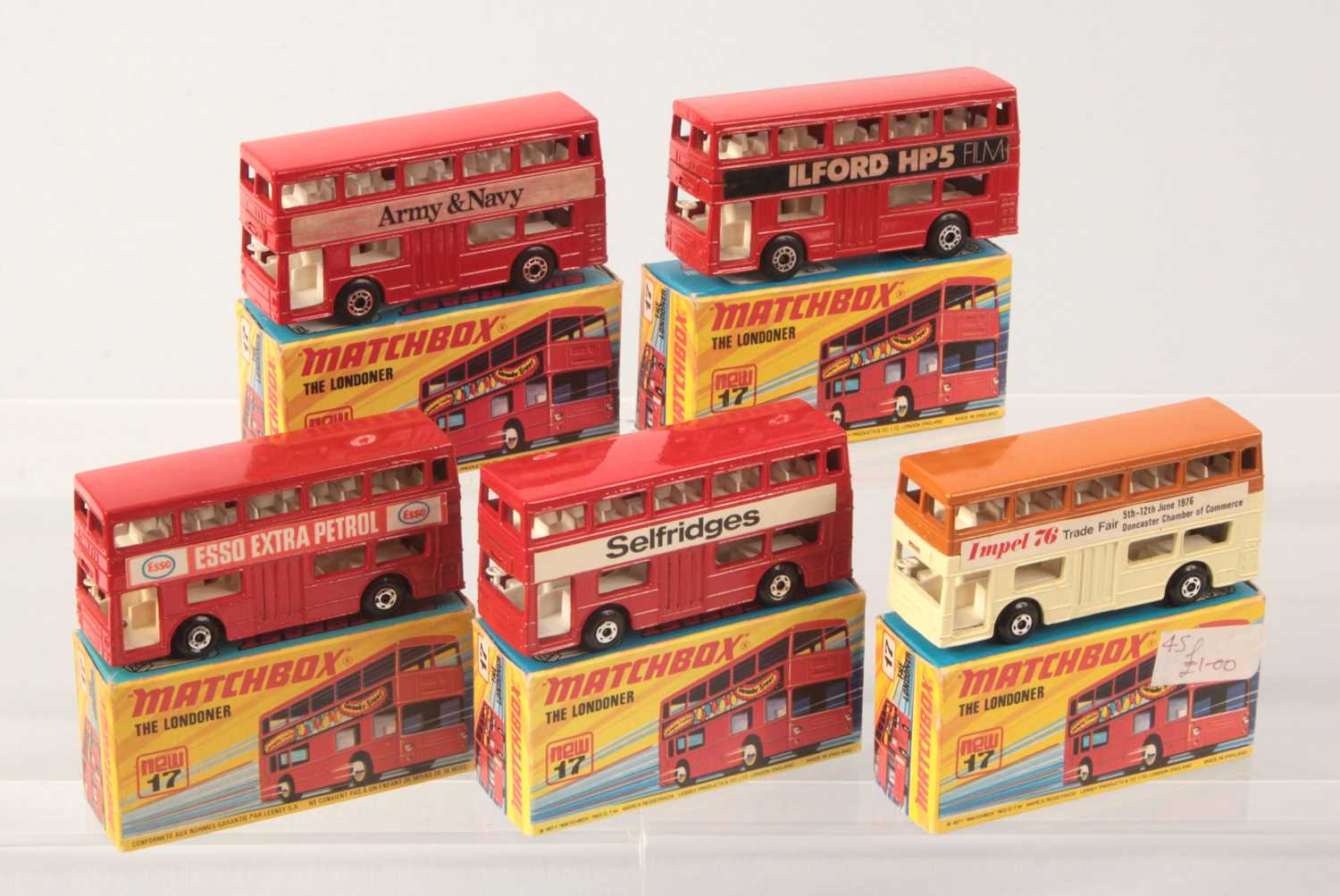 Lot 71 - Matchbox Superfast 5 x 17b Daimler Fleetline Bus HARDER TO FIND VARIATIONS
