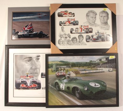 Lot 280 - Motorsport Related Prints - Mixed Group.