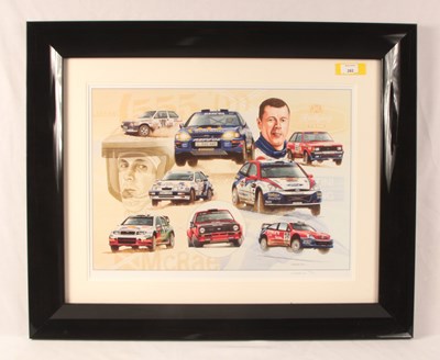 Lot 282 - Colin McRae - Ltd Edition Colage Framed Print By K.W. Davies