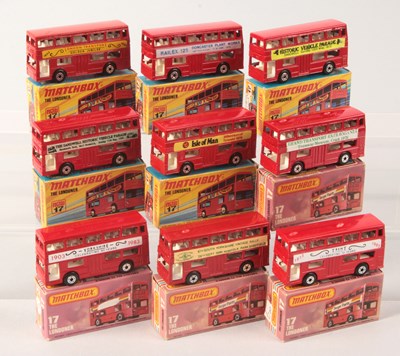Lot 77 - Matchbox Superfast 9 x 17b Daimler Fleetline Bus Code 3 Issues