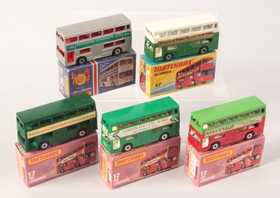 Lot 80 - Matchbox Superfast 5 x 17b Daimler Fleetline Bus Code 3 Issues