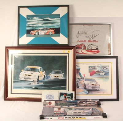 Lot 285 - John Cleland BTCC Driver - Mixed Group of Framed Prints.