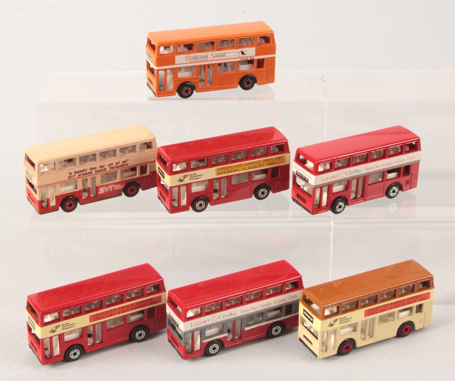 Lot 83 - Matchbox Superfast 7 x 17c Leyland Titan Bus Limited Edition Code 3 Issues by Mayfield Crafts