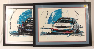 Lot 287 - Colin Turkington BMW BTCC - David Johnson Pair of Ltd Edition Framed Prints.