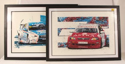 Lot 288 - Jason Plato & Ashley Sutton BTCC - David Johnson Pair of Ltd Edition Framed Prints.
