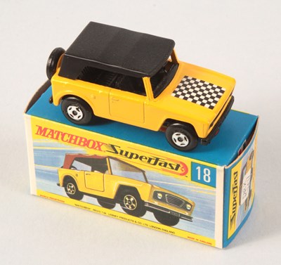 Lot 87 - Matchbox Superfast 18a Field Car Twin Pack Issue DARK YELLOW BODY + BLACK ROOF