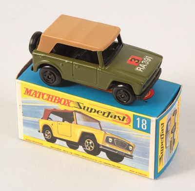 Lot 88 - Matchbox Superfast 18a Field Car VERY RARE FACTORY OVER-SPRAYED MILITARY GREEN BODY
