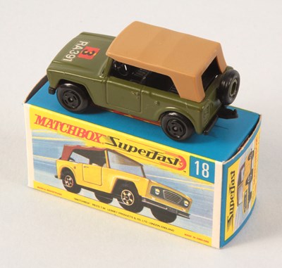 Lot 88 - Matchbox Superfast 18a Field Car VERY RARE FACTORY OVER-SPRAYED MILITARY GREEN BODY