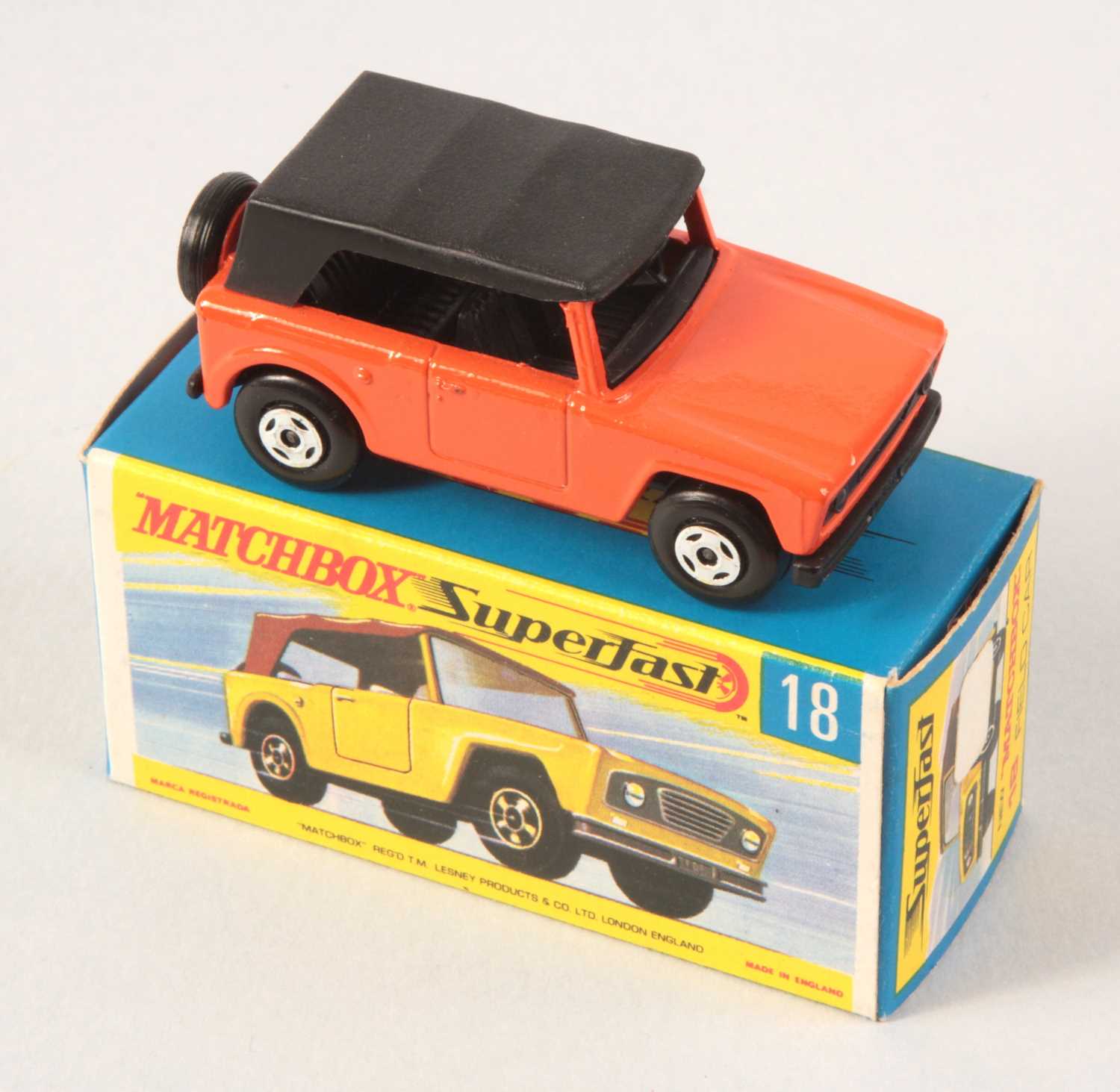Lot 89 - Matchbox Superfast 18a Field Car Bushwacker Issue DARK ORANGE BODY WITHOUT TAMPO PRINT