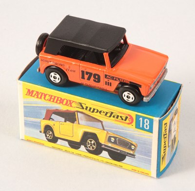 Lot 90 - Matchbox Superfast 18a Field Car Bushwacker Issue BLACK ROOF + SILVER PAINTED BASE