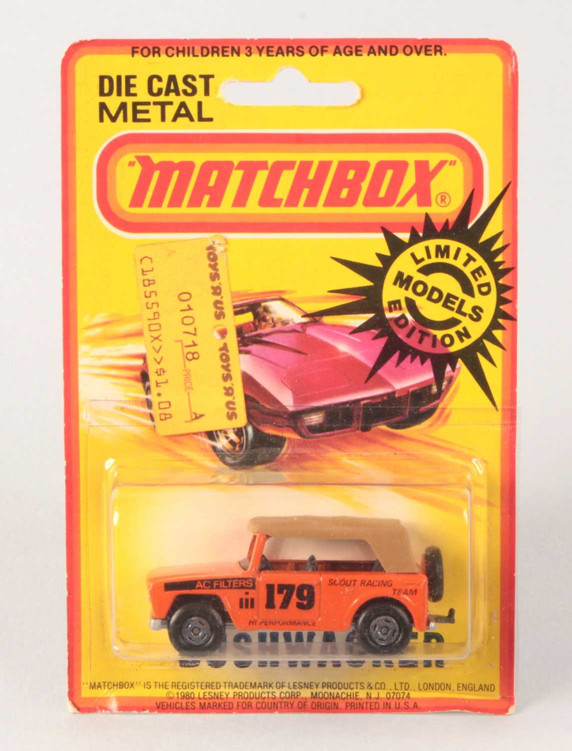 Lot 91 - Matchbox Superfast 18a Field Car Bushwacker US Issue TAN ROOF + SILVER PAINTED BASE