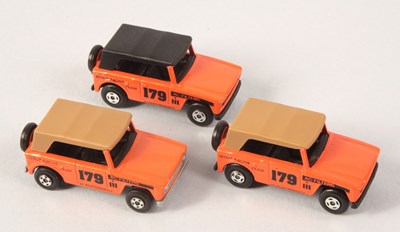 Lot 94 - Matchbox Superfast 3 x 18a Field Car Bushwacker US Issue VARIATIONS INC RARE 5-SPOKE WIDE WHEELS