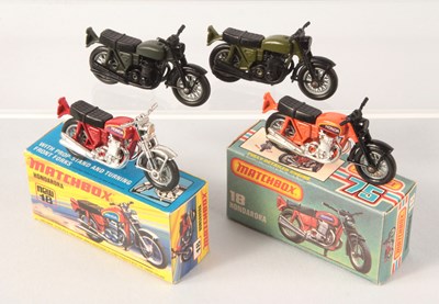 Lot 96 - Matchbox Superfast 4 x 18b Hondarora Honda CB750 Motorcycle VARIATIONS