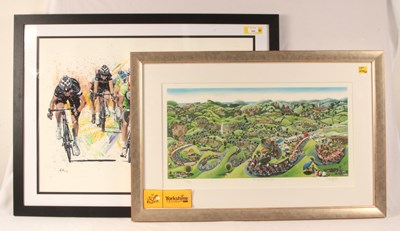 Lot 293 - Tour de France - Pair of Ltd Edition Framed Prints.