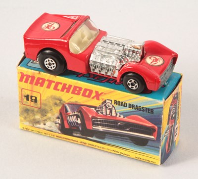 Lot 99 - Matchbox Superfast 19b Road Dragster RED BODY WITH RARE SCORPION LABELS