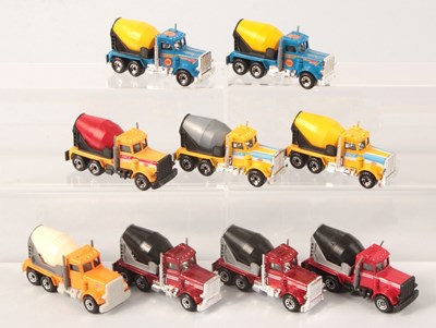 Lot 104 - Matchbox Superfast 9 x 19d Peterbilt Cement Mixer VARIATIONS