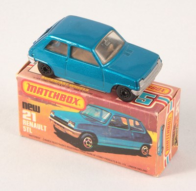 Lot 110 - Matchbox Superfast 21c Renault 5TL METALLIC BLUE BODY WITH BLACK DOT-DASH WHEELS