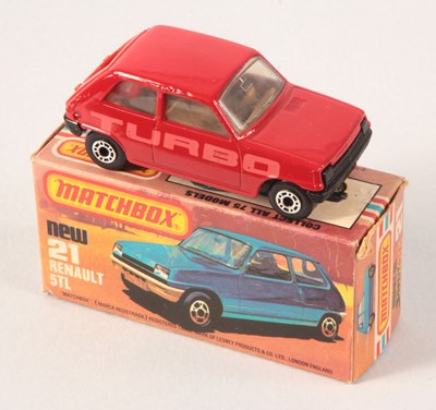 Lot 113 - Matchbox Superfast 21c Renault 5TL RARE RED BODY + TAN INTERIOR + GLOSS BLACK BASE