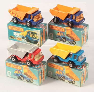Lot 119 - Matchbox Superfast 4 x 23b Atlas Tipper Truck VARIATIONS INCLUDING MADE IN CHINA ISSUE