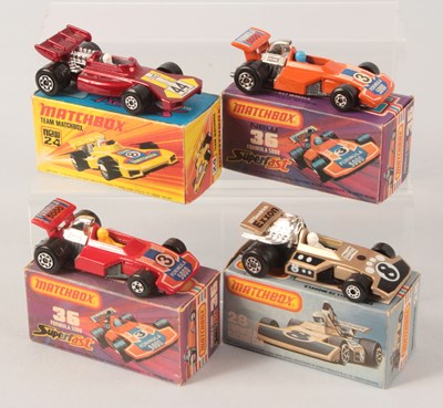 Lot 124 - Matchbox Superfast Group of 4 x Racing Cars