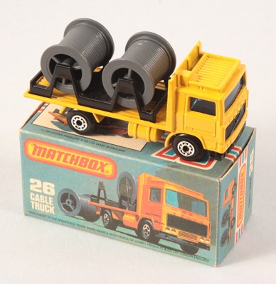 Lot 133 - Matchbox Superfast 26d Volvo Cable Truck WITH RARE YELLOW BODY