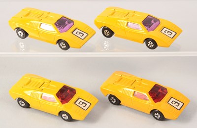 Lot 135 - Matchbox Superfast 4 x unboxed 27b Lamborghini Countach VARIATIONS
