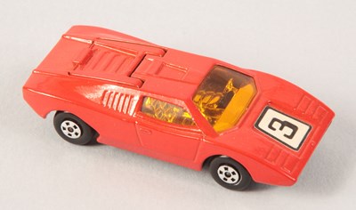 Lot 139 - Matchbox Superfast 27b Lamborghini Countach RARE BURNT ORANGE BODY + AMBER WINDOWS + matt black base