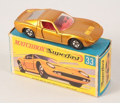 Lot 163 - Matchbox Superfast 33a Lamborghini Miura WITH RARE RED INTERIOR