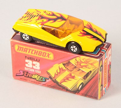 Lot 164 - Matchbox Superfast 33b Datsun 126X Streakers Issue RARE GLOSS BLACK ROMAN NUMERAL "GOLDEN X" BASE