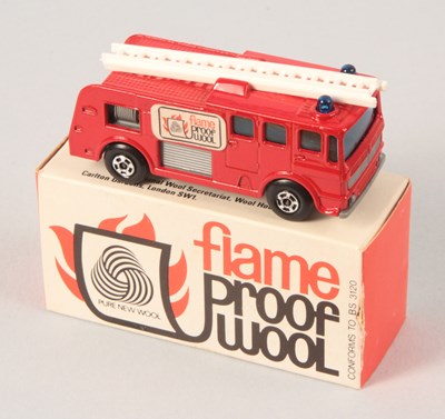 Lot 168 - Matchbox Superfast 35a Merryweather Marquis Fire Engine RARE PROMOTIONAL ISSUE "FLAME PROOF WOOL"