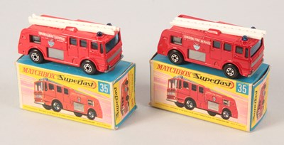 Lot 170 - Matchbox Superfast 2 x 35a Merryweather Marquis Fire Engine