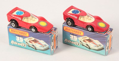 Lot 174 - Matchbox Superfast 2 x 35b Fandango MODEL & BOX VARIATIONS WITH SUNBURST LABELS