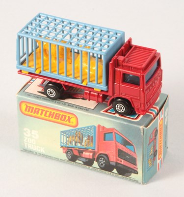 Lot 175 - Matchbox Superfast 35c Volvo Zoo Truck WITH RED PLASTIC GRILLE & BASE, MALTESE CROSS WHEELS