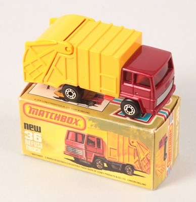 Lot 179 - Matchbox Superfast 36d Refuse Truck RARE EARLY ISSUE WITHOUT COLECTOMATIC CAST