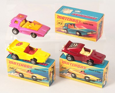 Lot 181 - Matchbox Superfast 37b Soopa Coopa & 2 x 58b Woosh-n-Push