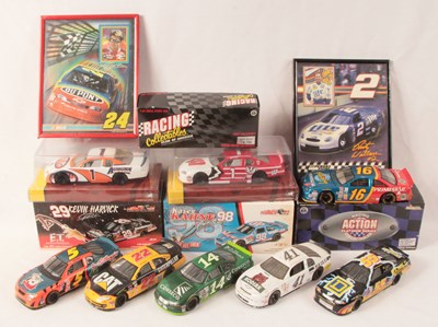 Lot 305 - Action Performance. Group of 1/24th Boxed & Unboxed NASCAR Stock Cars & Pictures.
