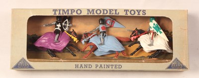 Lot 525 - Timpo - Series 16 - Medieval Knights, 1965 -73, comprising: Set 15 - Mounted Knights