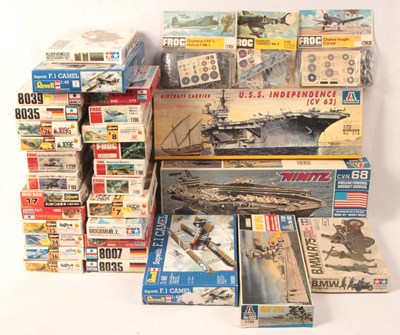 Lot 554 - ESCI, Tamiya Hasegawa Revell & Similar 1/72 / 1/48th / 1/35th / 1/700th Scale Plastic Kits