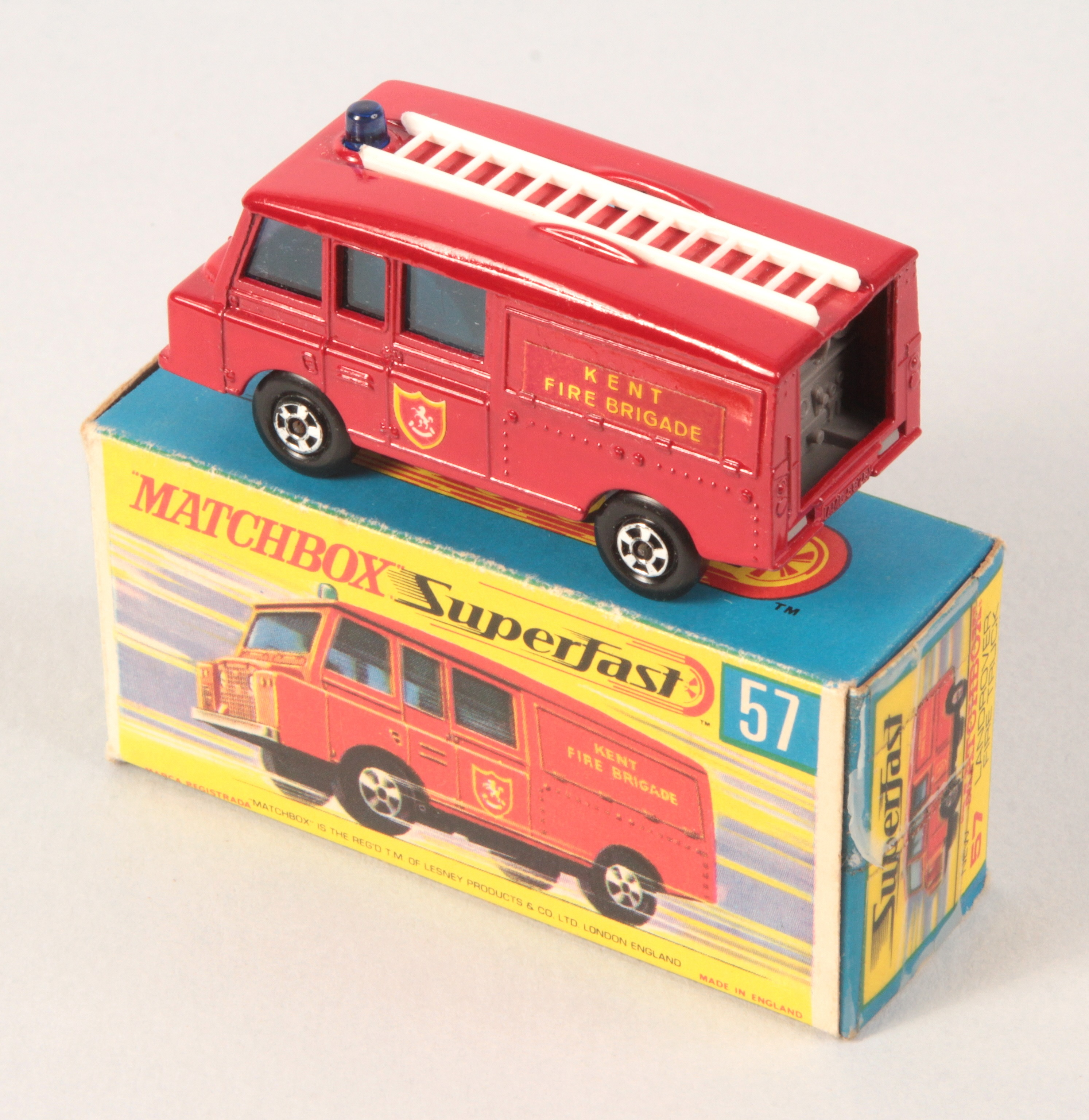 Lot 254 - Matchbox Superfast 57a Land Rover Fire Truck