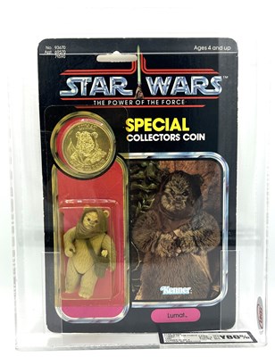 Lot 142 - Kenner Star Wars vintage Power of the Force Lumat 3 3/4" figure, UKG Graded Y80%