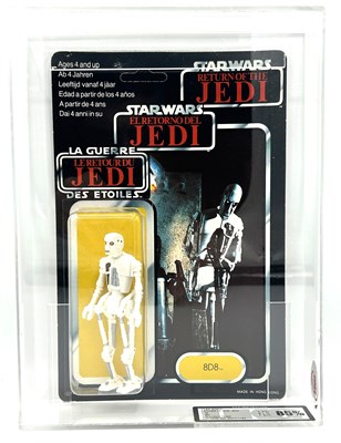 Lot 148 - Palitoy Star Wars vintage Tri-Logo 8D8 3 3/4" figure, UKG Graded 85%