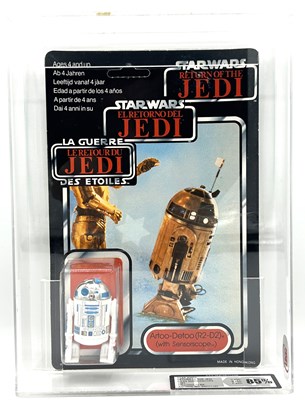 Lot 149 - Palitoy Star Wars vintage Tri-Logo R2-D2 Sensorscope 3 3/4" figure, UKG Graded 85%
