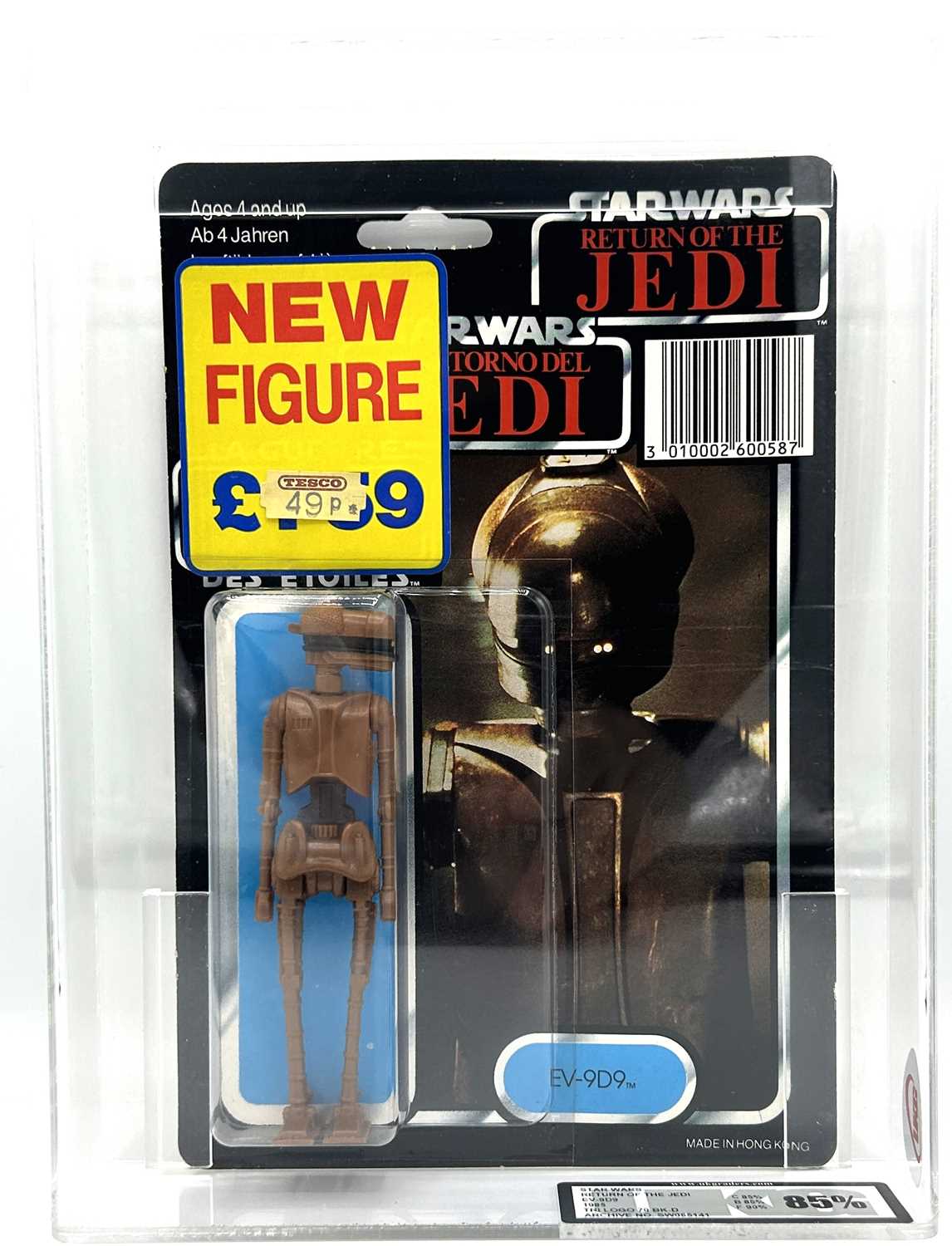Lot 150 - Palitoy Star Wars vintage Tri-Logo EV-9D9 3 3/4" figure, UKG Graded 85%