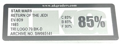 Lot 150 - Palitoy Star Wars vintage Tri-Logo EV-9D9 3 3/4" figure, UKG Graded 85%