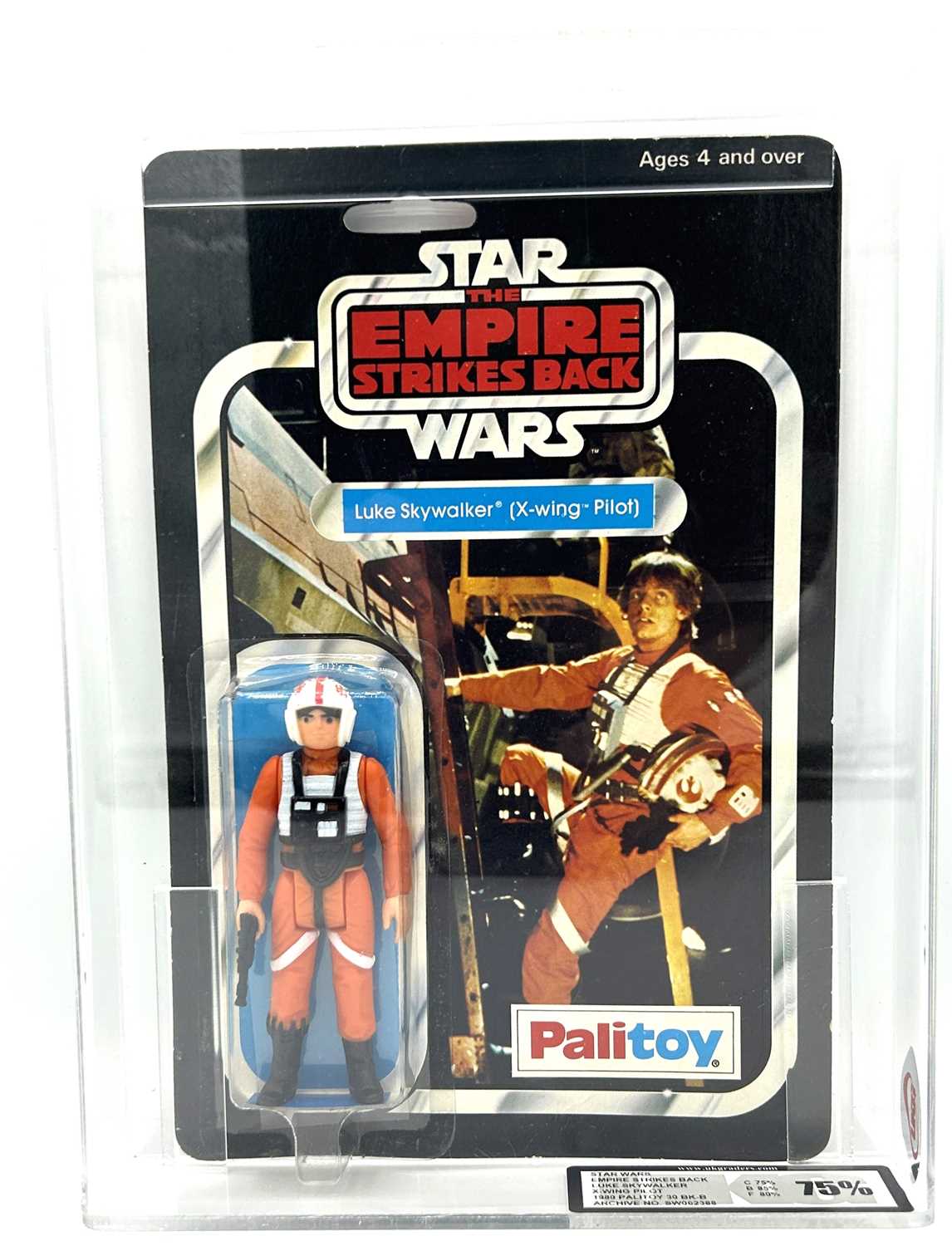 Lot 152 - Palitoy Star Wars vintage The Empire Strikes Back Luke X-Wing Pilot 3 3/4" figure 30 back, UKG Graded 75%