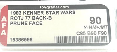 Lot 155 - Kenner Star Wars vintage Return of the Jedi Prune Face 3 3/4" figure, AFA Graded 90 Y-NM+/MT