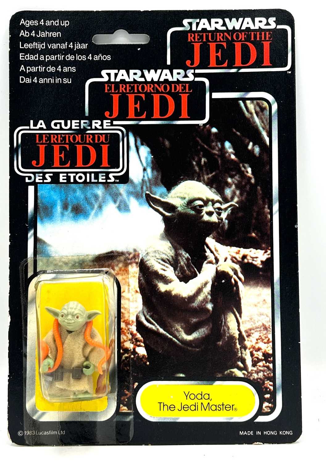 Lot 185 - Palitoy Star Wars vintage Tri-Logo Yoda (orange snake) 3 3/4" figure
