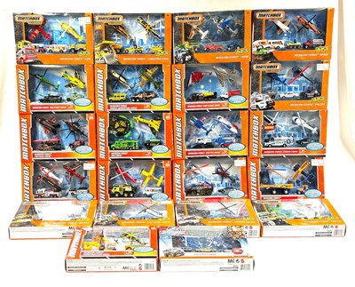 Lot 7 - Matchbox Die-Cast Modern Issue Mission Force 4 & 5 piece sets x 22 MIB (SEE PICTURES)